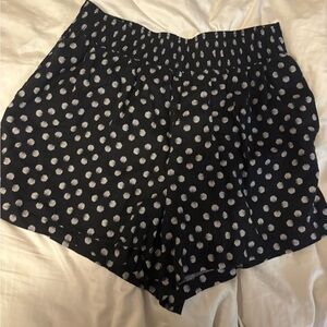 Ava & Viv Black and White Polka Dot High Waist Shorts